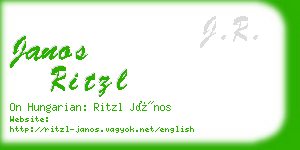 janos ritzl business card